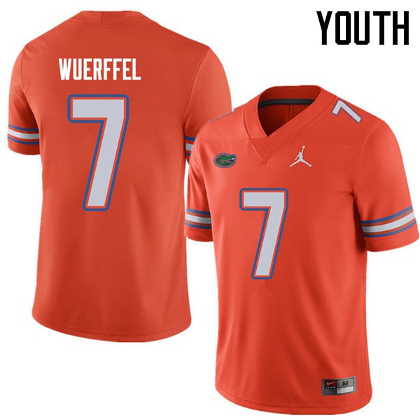 Jordan Brand Youth #7 Danny Wuerffel Florida Gators College Football Jerseys Orange